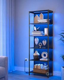 Libreria Scaffale a 6 Ripiani Illuminata Negozio
