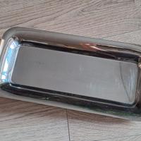 Piccolo vassoio rettangolare in acciaio inox