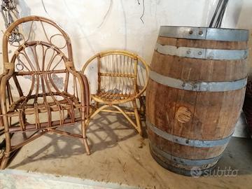 botte sedie e cestino 