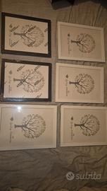 lotto 6 cornici in legno nuove di pacca 