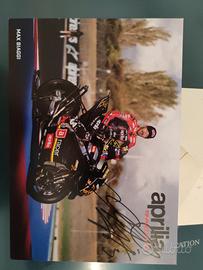 cartolina foto collezione max biaggi autografata 