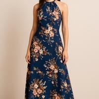 Abito elegante donna fiorato