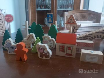 Pista in legno e accessori