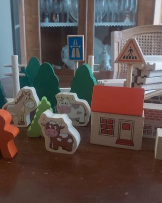 Pista in legno e accessori