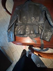 Giacca pelle con cintura