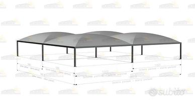 Gazebo Tensostruttura MT 20 x 20 Nuovo Certificato