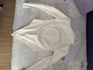 body bianco con spalline imbottite