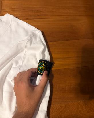felpa stone island bianca