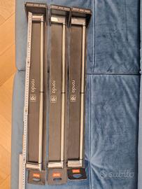 3 porta asciugamani da parete 64x5 diametro 1,5cm