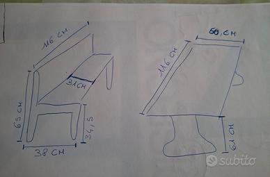 panche e tavolo per bambini