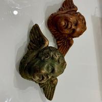 Coppia di decorazioni angeli/cherubini vintage