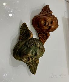 Coppia di decorazioni angeli/cherubini vintage