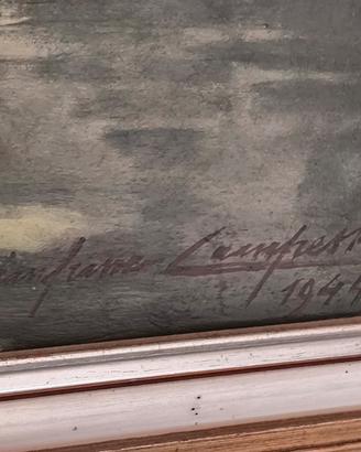 Quadro olio su legno Gianfranco Campestrini