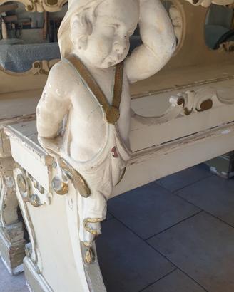 Panca Antica da Chiesa in Legno