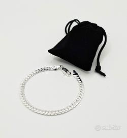 bracciale argento  spina di pesce uomo donna 