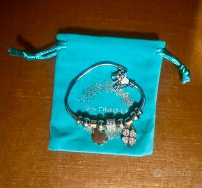 Bracciale charm quadrifoglio