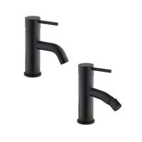 kit rubinetti Paini lavabo + bidet nero opaco