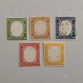 francobolli antichi stati 1853 regno di Sardegna