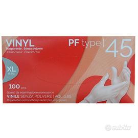 Guanti in vinile senza polvere monouso 200 pz