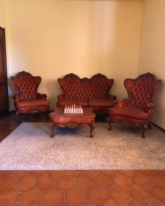 Salotto vintage in pelle