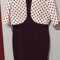 Abito Vintage Estivo - Nero e bianco a Pois tg L