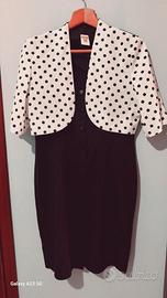 Abito Vintage Estivo - Nero e bianco a Pois tg L