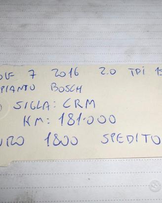 Motore golf 7 2.0 tdi tipo crm