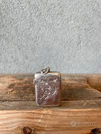 Portafiammiferi antico argento sterling 925 1899