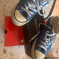 Converse blu basse