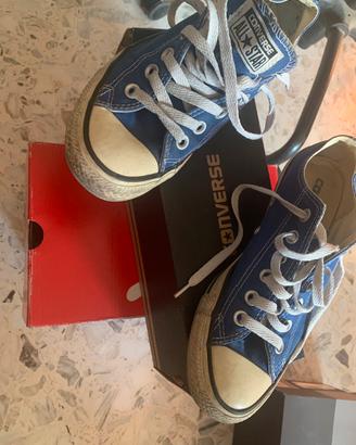 Converse blu basse