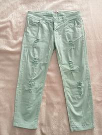 pantaloni acquamarina.