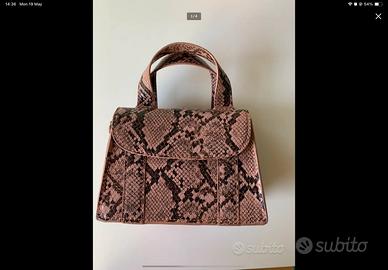 Borsetta a doppio scomparto finto pitone Zara