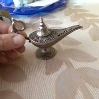 lampada di aladino ferro porta incenso 11,5x4x7,5c