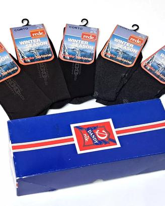 5 PAIA CALZE CORTE UOMO *CALDO COTONE - SCONTO 30%