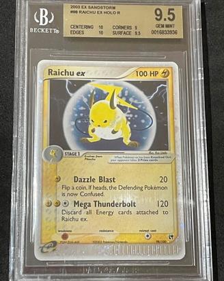 Raichu ex sandstorm 98/100 bgs 9.5