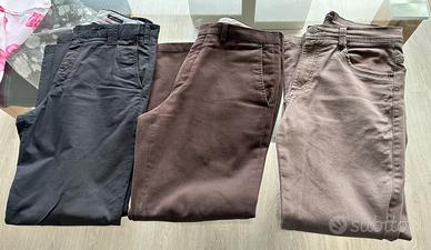 Lotto pantaloni di cotone  uomo taglia 46