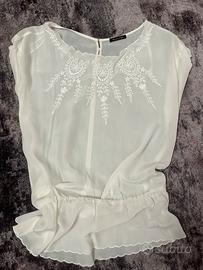 Camicia biaca T S maniche corte