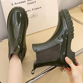 Stivaletti da pioggia gomma boots donna 38 verdi