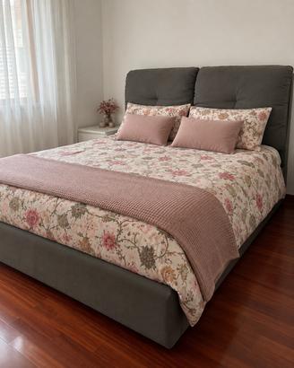 Letto matrimoniale calliope grigio scuro
