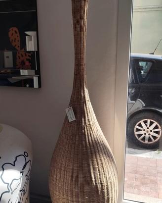 Lampada Gervasoni in midollino/rattan intrecciato