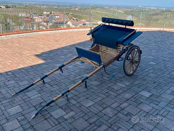 Calesse da pony con ruote in gomma piena da 70cm