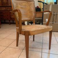 Sedie poltrone in legno vintage