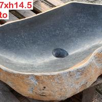 Lavabo lavandino da appoggio in pietra basalto
