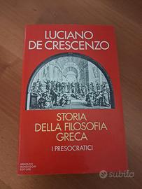 Libro Storia della filosofia greca, De Crescenzo