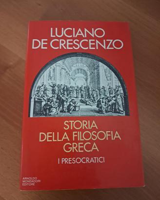 Libro Storia della filosofia greca, De Crescenzo
