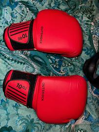 Guantoni e caschetto boxe ragazzo/a sport