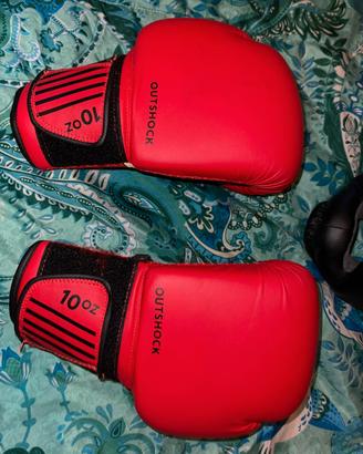 Guantoni e caschetto boxe ragazzo/a sport