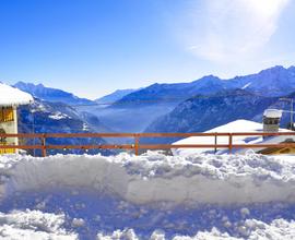 Bilocale panoramico 5p Torgnon stagione invernale