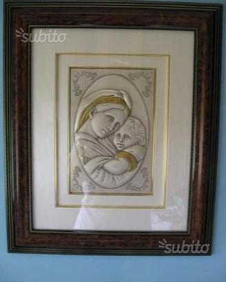 Quadri in argento con madonna