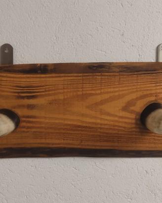 Appendiabiti legno e corna